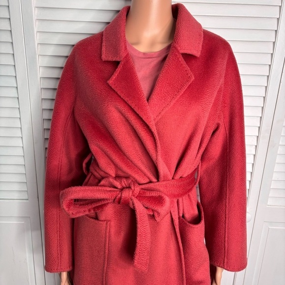 PISSENLIT Red The Classic Wrap Coat Size 2 - Picture 2 of 8